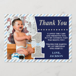 M. ONEderful Birthday Carte de remerciements avec 