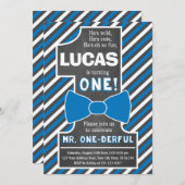 M. ONEderful Birthday Invitation (Devant / Derrière)