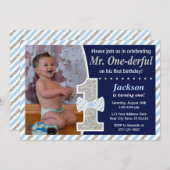 M. ONEderful Birthday Invitation (Devant / Derrière)