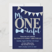 M. ONEderful Birthday Invitation (Devant)