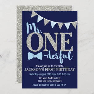 M. ONEderful Birthday Invitation