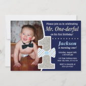 M. ONEderful Birthday Invitation (Devant)