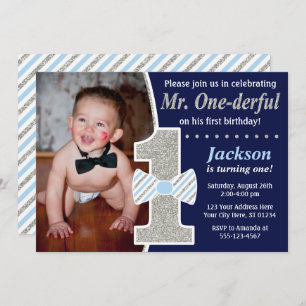 M. ONEderful Birthday Invitation