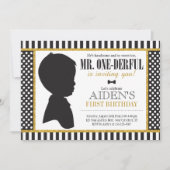 M. ONEderful Birthday Invitation (Devant)