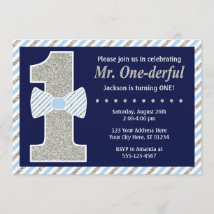M. ONEderful Birthday Invitation