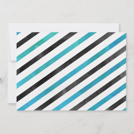 M. ONEderful Birthday Invitation d'aquarelle (Dos)