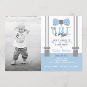 M. ONEderful Birthday Party Invitation