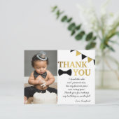 M. Onederful Black and Gold Merci Carte postale (Debout devant)