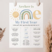 M. Onederful Boys 1er Anniversaire Poster de jalon