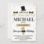 M. Onederful First Birthday Party Invitation 20-12 (Devant)