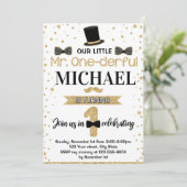 M. Onederful First Birthday Party Invitation 20-12 (Debout devant)