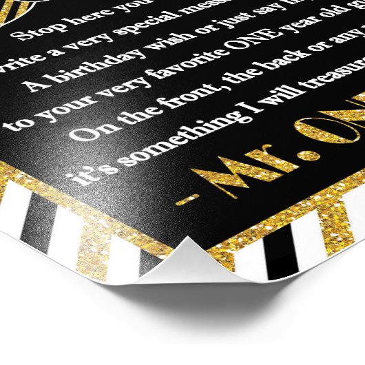 M. ONEderful Guest Book Sign - 8" x 10" Photo (Coin)