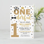 M. Onederful Invitation 1er anniversaire garçon (Debout devant)