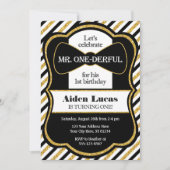 M. ONEderful Invitation de premier anniversaire (Devant)