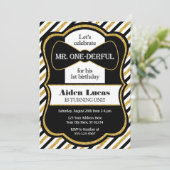 M. ONEderful Invitation de premier anniversaire (Debout devant)