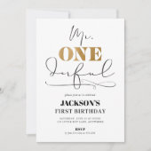 M. ONEderful Invitation de premier anniversaire (Devant)