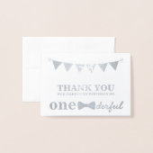 M. Onederful Real Foil Carte de remerciements (Devant avec enveloppe)