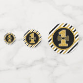 M. ONEderful Table Confetti en noir et or (Devant)