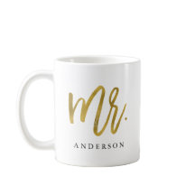 M. or calligraphie personnalisée tasse à café