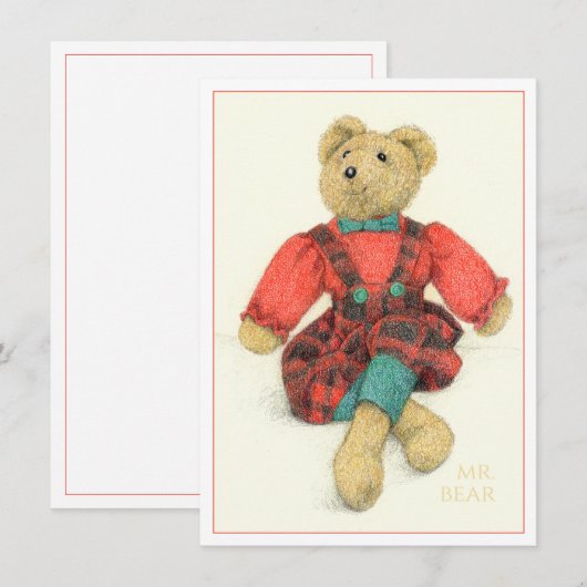 M. OURS 4,5x6,25 Carte Plate (Devant / Derrière)