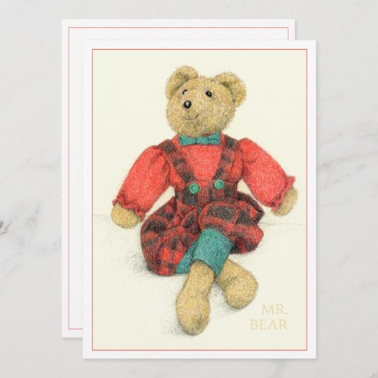 M. OURS 5.5x7.5 Carte Plate (Devant / Derrière)