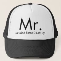 M. personnalisé. Juste casquette marié de marié