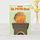 M. Potus Head Trump Carte papier de plaisanterie d (Fleur jaune)