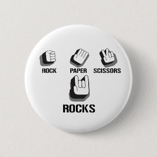 \m/ Rock on Ronde Button 5,7 Cm