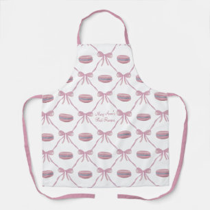 M Roze Macarons met franje Coquette Strik Schort