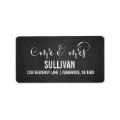 M. Rustic & Mme Script Mariage Étiquettes de adres (Devant)