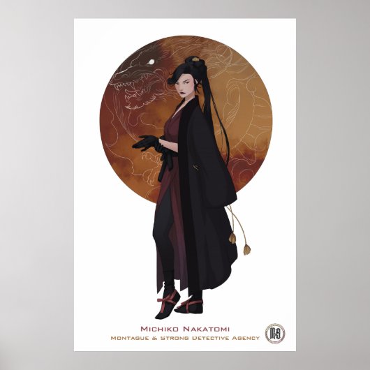M&S Michiko Nakatomi Poster - Kunst van Mona Finde (Voorkant)