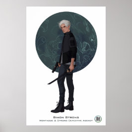 M&S Simon Strong Poster - Kunst van Mona Finden