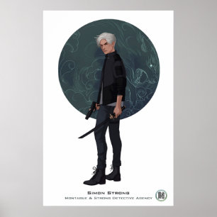 M&S Simon Strong Poster - Kunst van Mona Finden