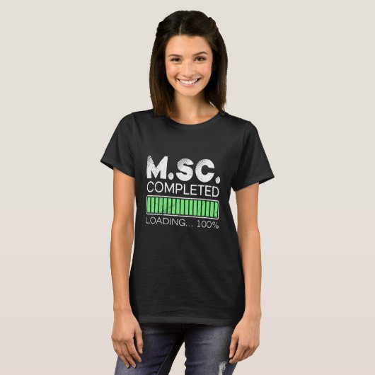 M Sc Belading voltooid diploma Wetenschap T-shirt (Voorkant volledig)