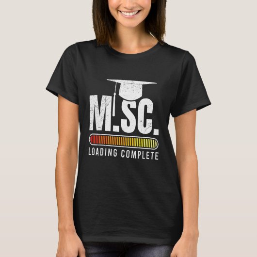 M SC loading Masters degree Master of Science T-shirt (Voorkant)