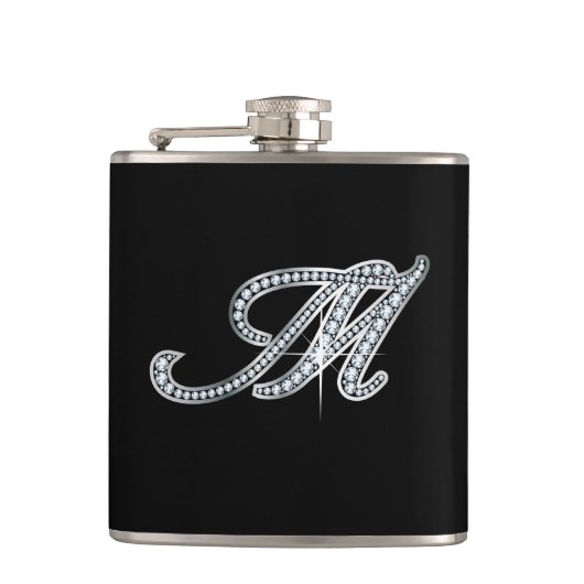 M Script "Diamond Bling"-fles Heupfles (Voorkant)