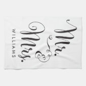 M. & serviette de cuisine Mme (Horizontal)