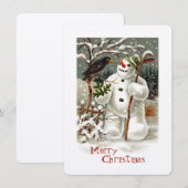 M. Snowman et M. Crow Invitation (Devant / Derrière)