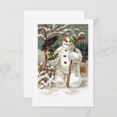 M. Snowman et M. Crow Invitation (Devant / Derrière)