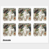 M. Snowman et M. Crow Stickers (Feuille)