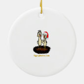 m + t + nes t = Vrede op aarde Keramisch Ornament (Achterkant)