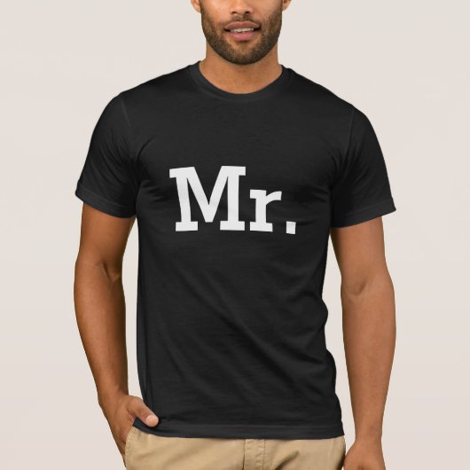 M. t-shirts pour le marié et le mari (Devant)
