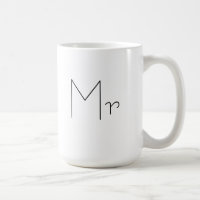M. tasse de café pour des maris et des mariés