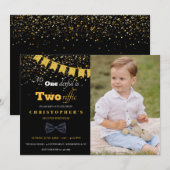 M. Tworiffic Anniversaire Fête Photo Invitation (Devant / Derrière)