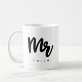 M. | Typographie moderne Coffee Mug personnalisabl (Gauche)