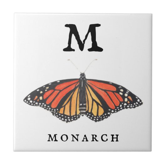 "M" voor Monarch Tegeltje (Voorkant)