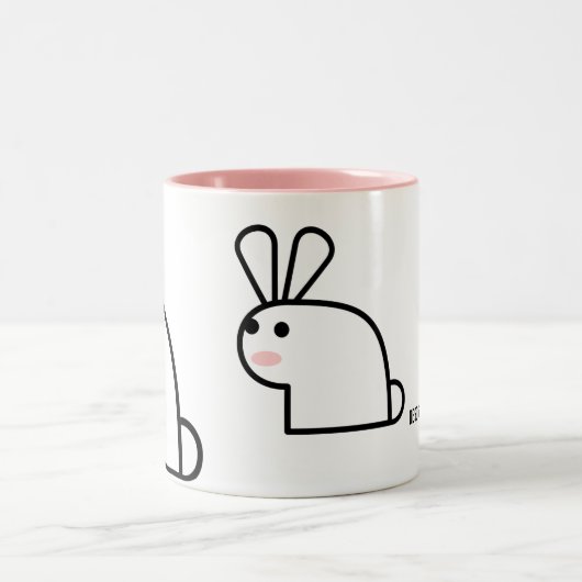 M. White Wabbit Mug (Centre)