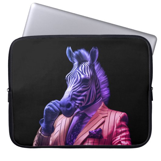 M. Zebra sur un sac d'électronique pour ordinateur (Devant)