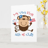 Ma 1ère 4e carte de singe fille (Fleur jaune)