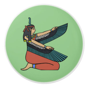 Ma’at (Egyptische godin) Keramische Knop